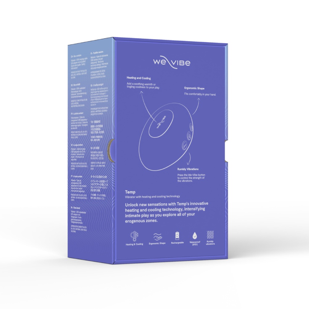 Вібропулі та міні-вібратори - Кліторальний вібратор We-Vibe Temp Lavender Blue з функцією нагрівання та охолодження, синій 7