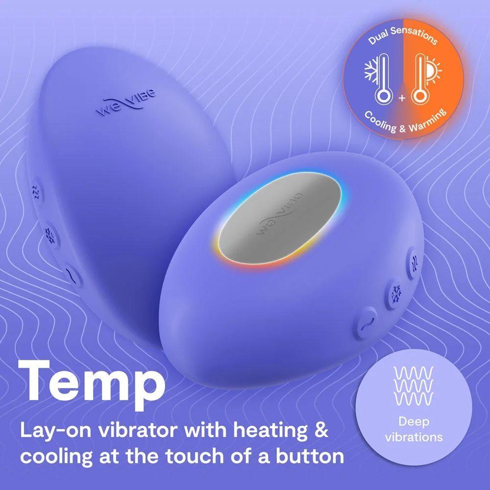 Вібропулі та міні-вібратори - Кліторальний вібратор We-Vibe Temp Lavender Blue з функцією нагрівання та охолодження, синій 46