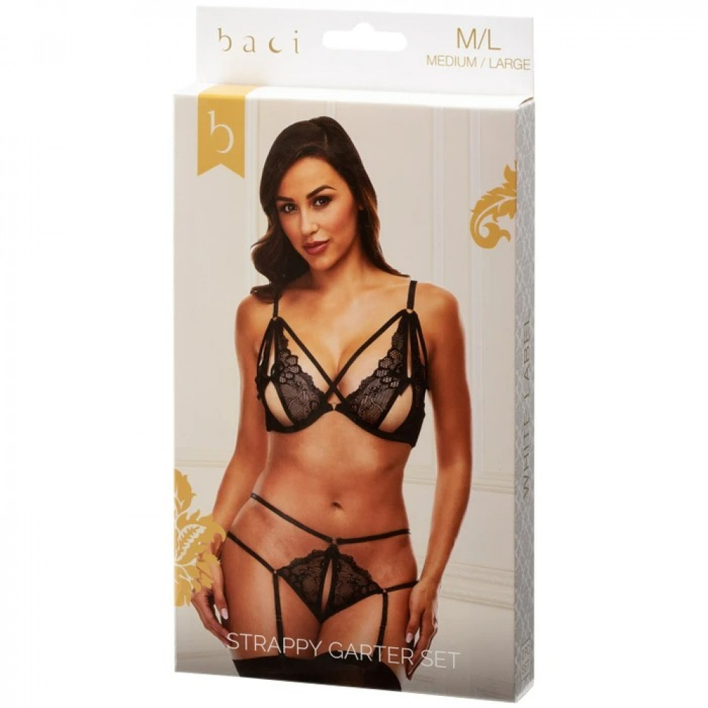 Эротическое белье - Комплект BACI STRAPPY GARTER SET, S/M 2