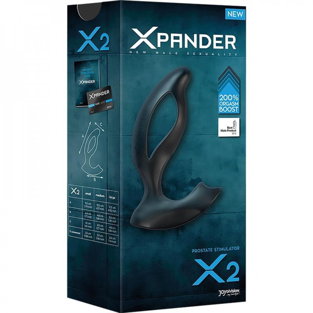 Разное - Массажер простаты, размер L, XPANDER X2, 11.5 см х 4.8 см 3