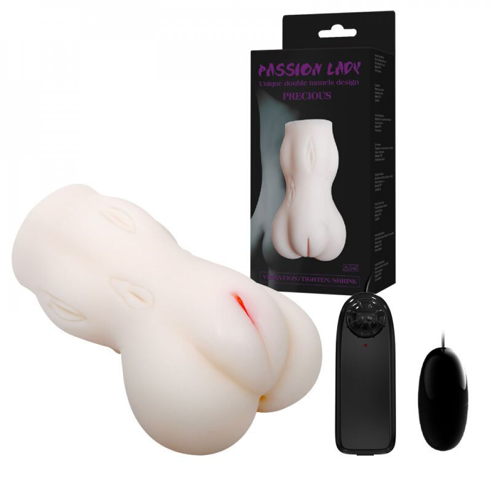  - Мастурбатор с двумя входами и вибрацией BAILE - Passion Lady, BM-009172
