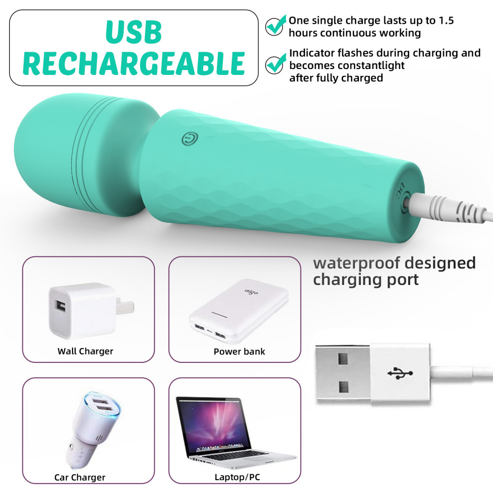 Для LGBTQ+ - Міні-вібратор мікрофон Every Night Toys Sharon бірюзовий, 10 режимів вібрації 5