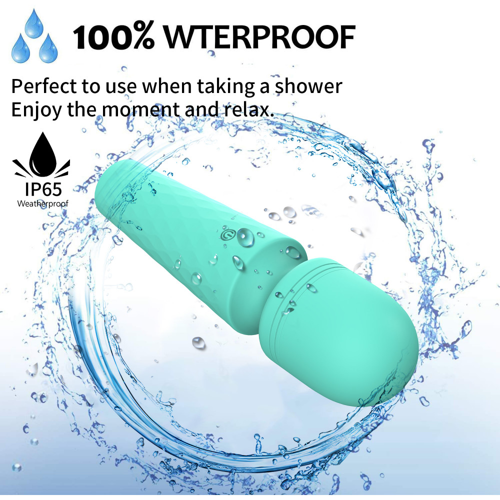 Для LGBTQ+ - Міні-вібратор мікрофон Every Night Toys Sharon бірюзовий, 10 режимів вібрації 9