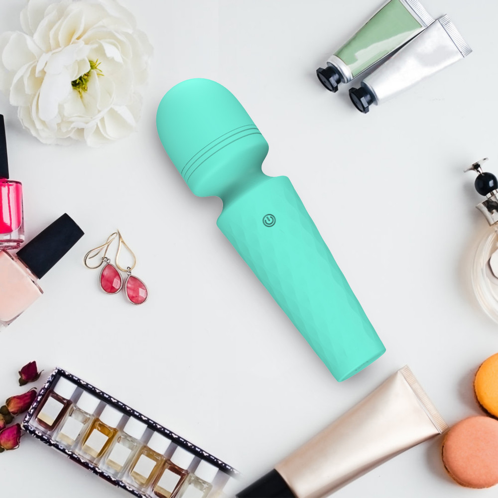 Для LGBTQ+ - Міні-вібратор мікрофон Every Night Toys Sharon бірюзовий, 10 режимів вібрації 6