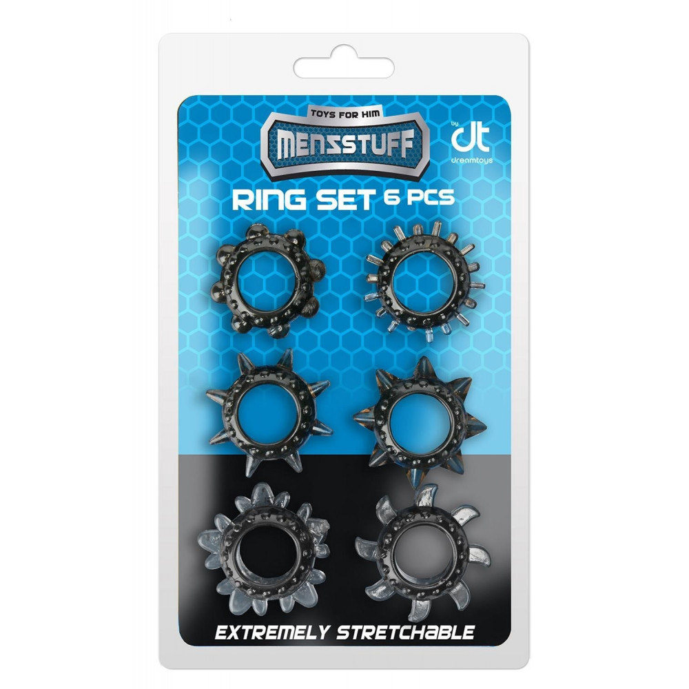  - Набор эрекционных колец Dream Toys MenzStuff Ring Set черные