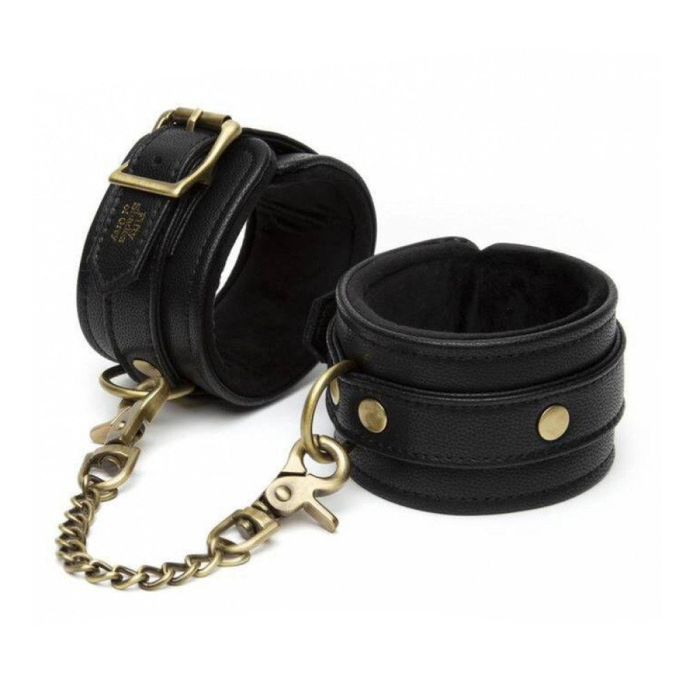 Наручники и ограничения - Поножи из эко-кожи Fifty Shades of Grey Bound to You Faux Leather Ankle Cuffs