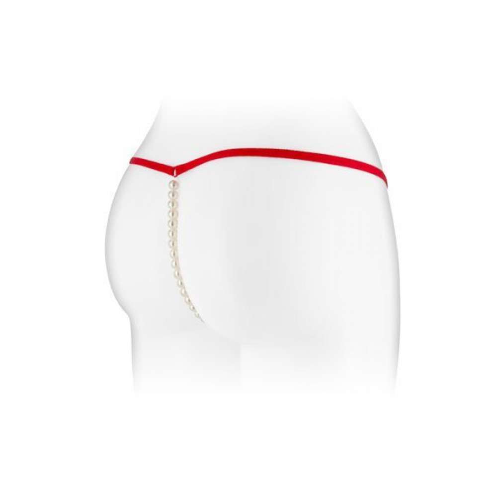 Сексуальные трусики - Трусики-стринги с жемчужной ниткой Fashion Secret VENUSINA Red 2