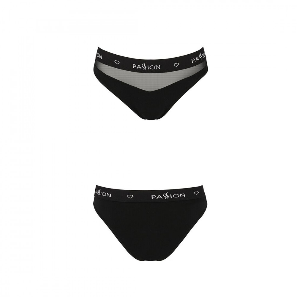 Эротические комплекты - Трусики с прозрачной вставкой Passion PS006 PANTIES black, size S 3