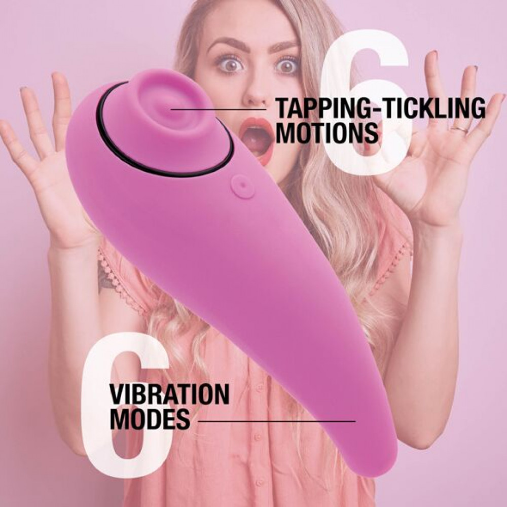 Клиторальный вибратор - Пульсатор для клитора плюс вибратор FeelzToys - FemmeGasm Tapping & Tickling Vibrator Pink 4