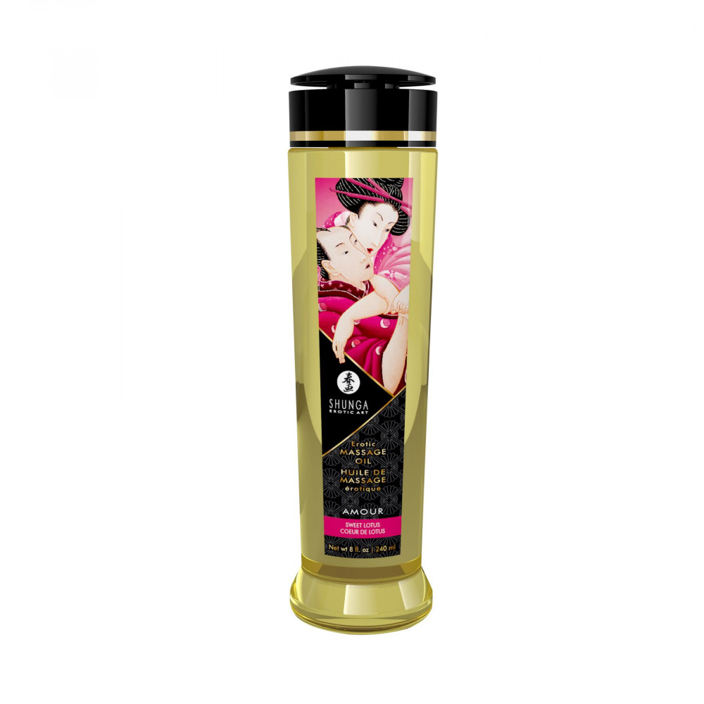 Массажные масла - Массажное масло Shunga Amour - Sweet Lotus (240 мл) натуральное увлажняющее