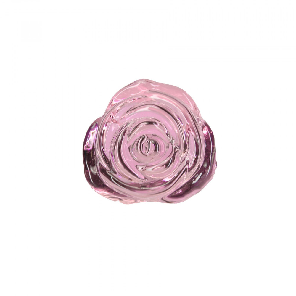 Анальная пробка - Стеклянная анальная пробка Pillow Talk Rosy Luxurious Glass Anal Plug, ⌀3,3 см, вибропуля в подарок 5