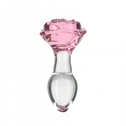 Стеклянная анальная пробка Pillow Talk Rosy Luxurious Glass Anal Plug, ⌀3,3 см, вибропуля в подарок