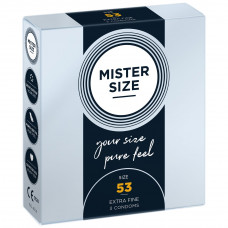 Презервативы Mister Size - pure feel - 53 (3 condoms), толщина 0,05 мм
