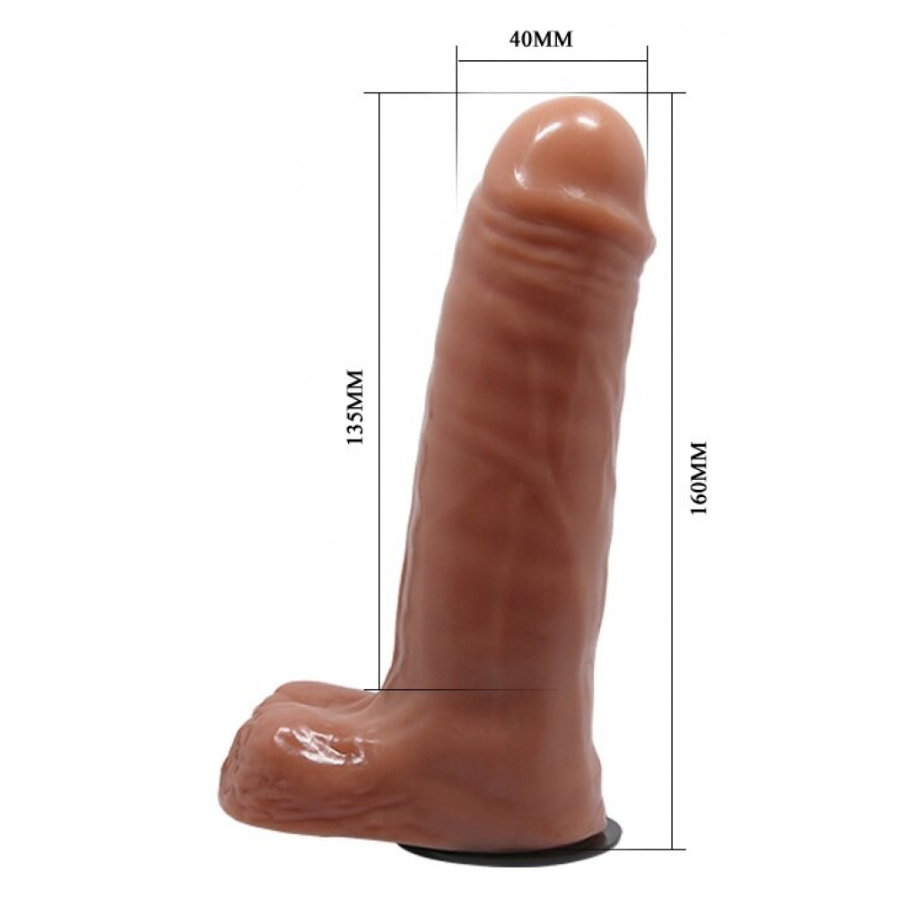 Страпон - Страпон с вибрацией Ultra Passionate Harness Realdeal Penis 6.2'' - Brown, BW-022064Z 11