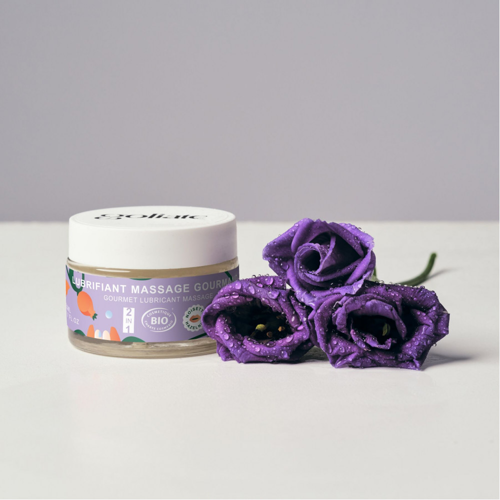 Для масажу - Масажна олія-лубрикант з ароматом та смаком фундука Goliate Couple Gourmand Noisette 50 мл 5