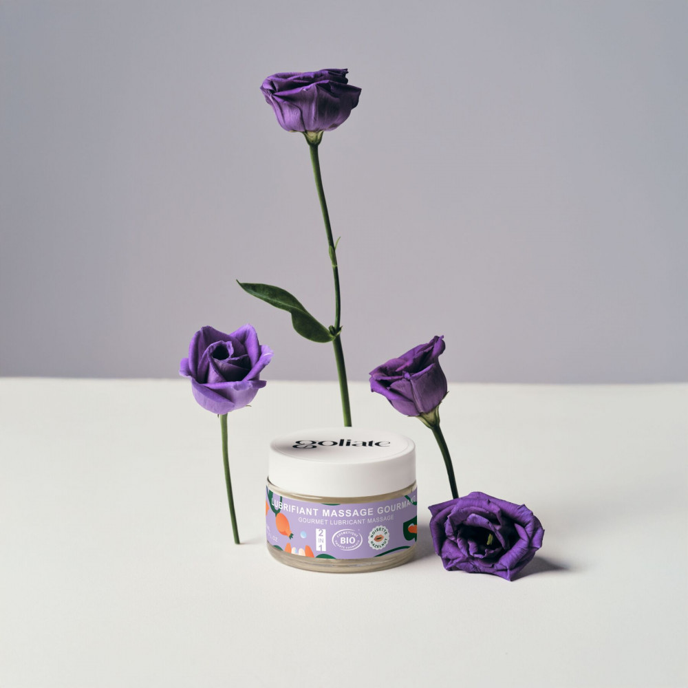 Для масажу - Масажна олія-лубрикант з ароматом та смаком фундука Goliate Couple Gourmand Noisette 50 мл 6