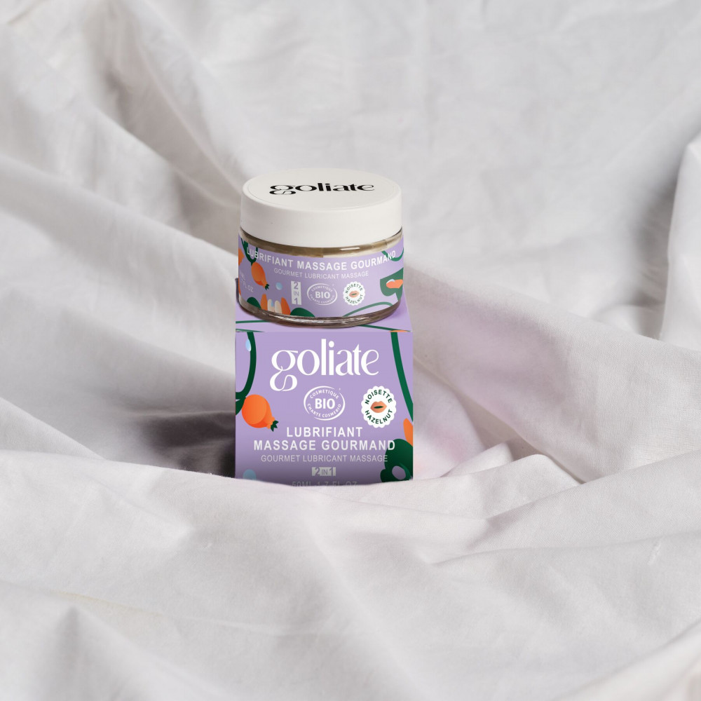 Для масажу - Масажна олія-лубрикант з ароматом та смаком фундука Goliate Couple Gourmand Noisette 50 мл 2