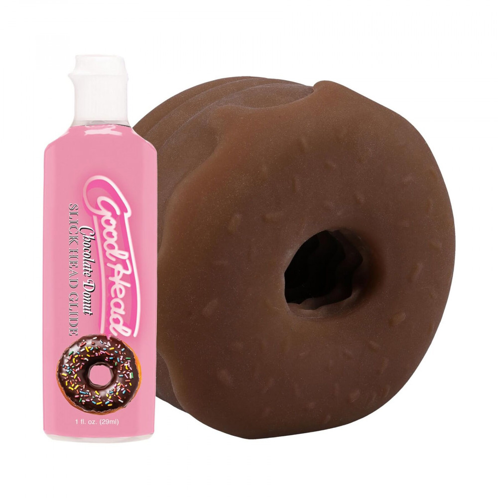 Оральные смазки - Набор для минета Doc Johnson GoodHead Chocolate Donut Blowjob Set