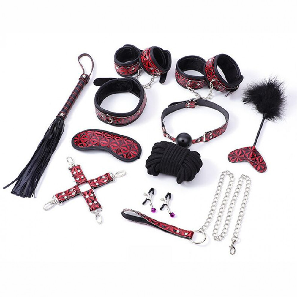 БДСМ іграшки - Набір для BDSM JSY KB80019 Red 1
