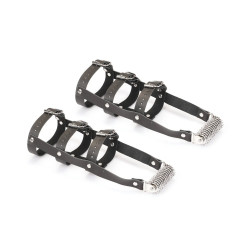 Кожаная портупея для голеностопа со шпорами Liebe Seele Leather High Heel Ankle Harness Silver