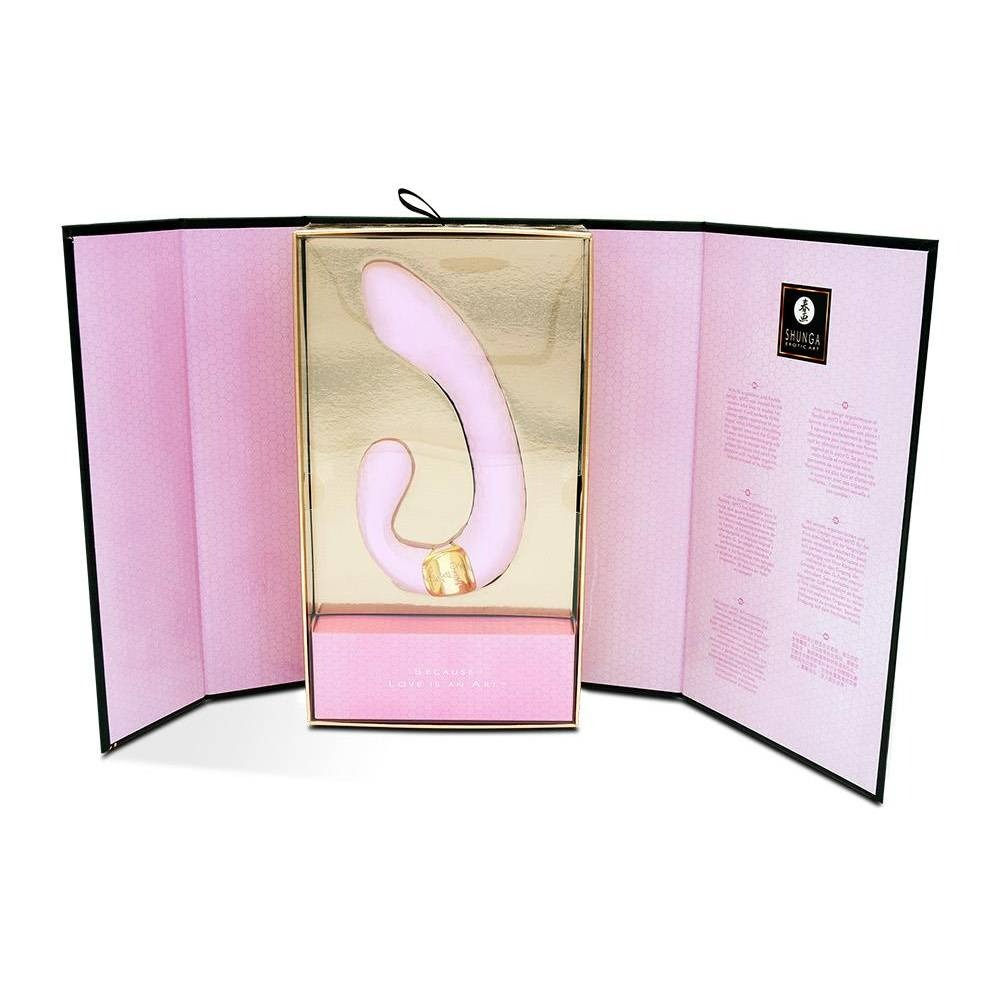 Анальные игрушки - Вагинально-клиторальный вибратор Shunga Miyo нереалистичный, розовый, 18.5 х 3.7 см 2