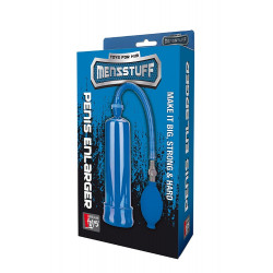 Вакуумная помпа с грушей Dream Toys MenzStuff Penis Enlarger для увеличения пениса, синяя