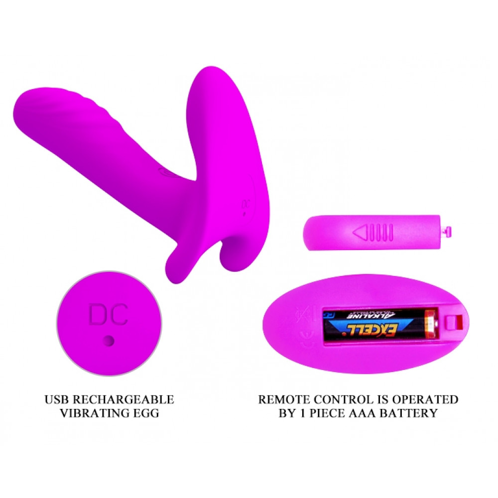  - Вибробабочка с стимулятором клитора PRETTY LOVE - Remote Control Massager, BI-014850W 9