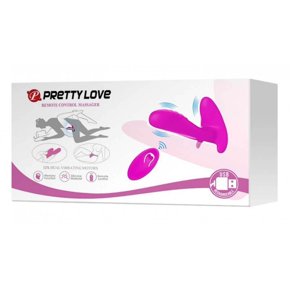 - Вибробабочка с стимулятором клитора PRETTY LOVE - Remote Control Massager, BI-014850W 8