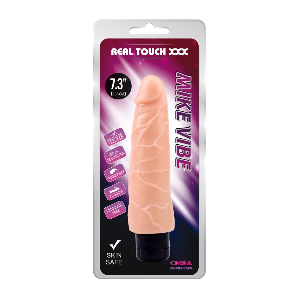 Классический вибратор - Вибратор реалистичный их киберкожи Chisa Real Touch XXX Mike Vibe, бежевый 4
