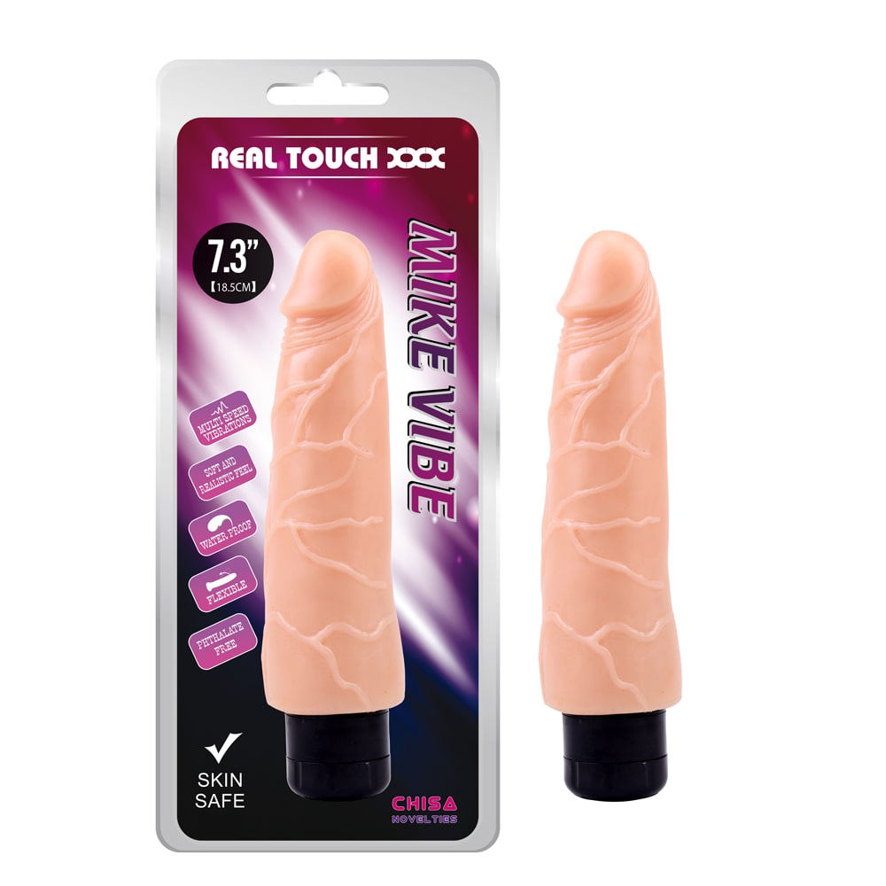 Классический вибратор - Вибратор реалистичный их киберкожи Chisa Real Touch XXX Mike Vibe, бежевый