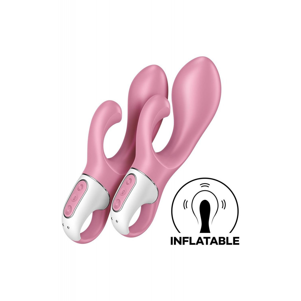 Разное - Вибратор кролик Satisfyer Air Pump Bunny 2 с технологией давления воздуха, розовый 4