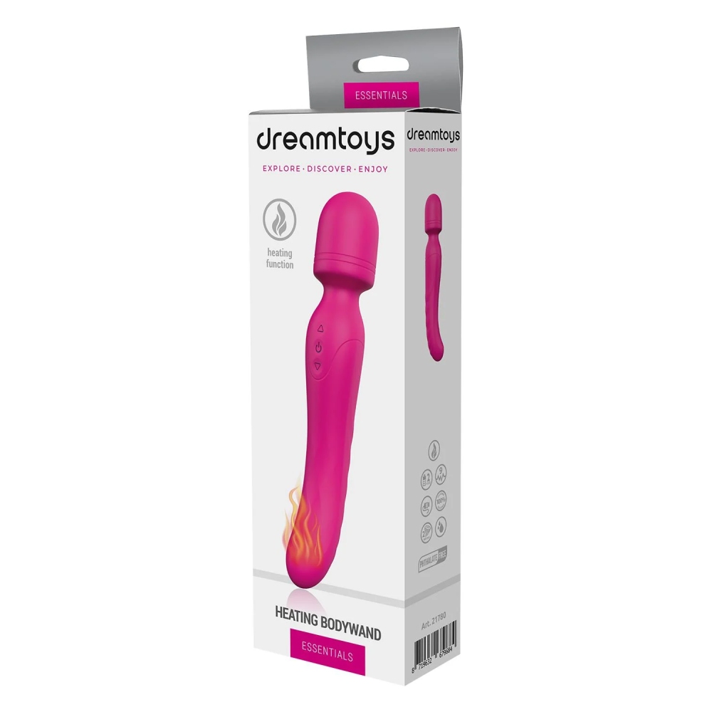 Для LGBTQ+ - Вибратор-микрофон с подогревом Dream Toys Essentials Heating Bodywand, розовый, 23 × 3,6 см 1