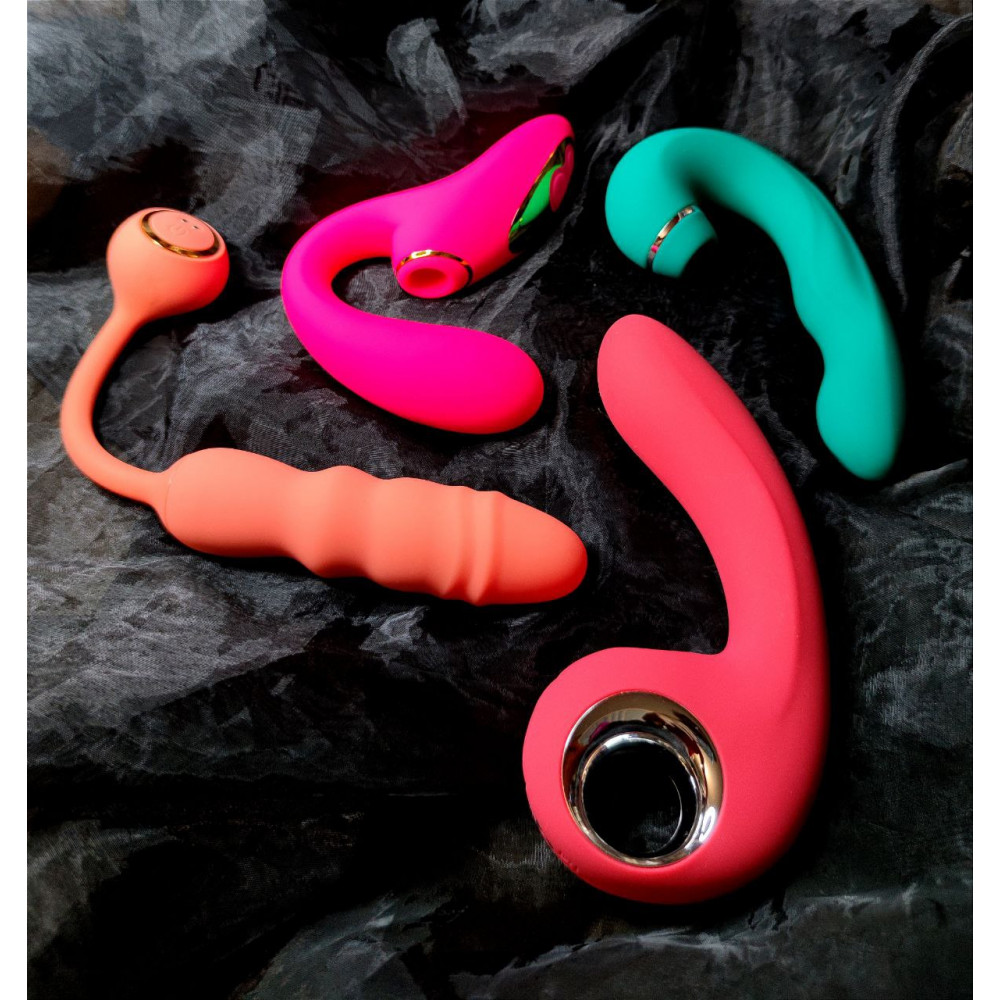 Разное - Вибратор двойной стимуляции Chisa Kissen Siren с вакуумом и вибрацией, зеленый 16