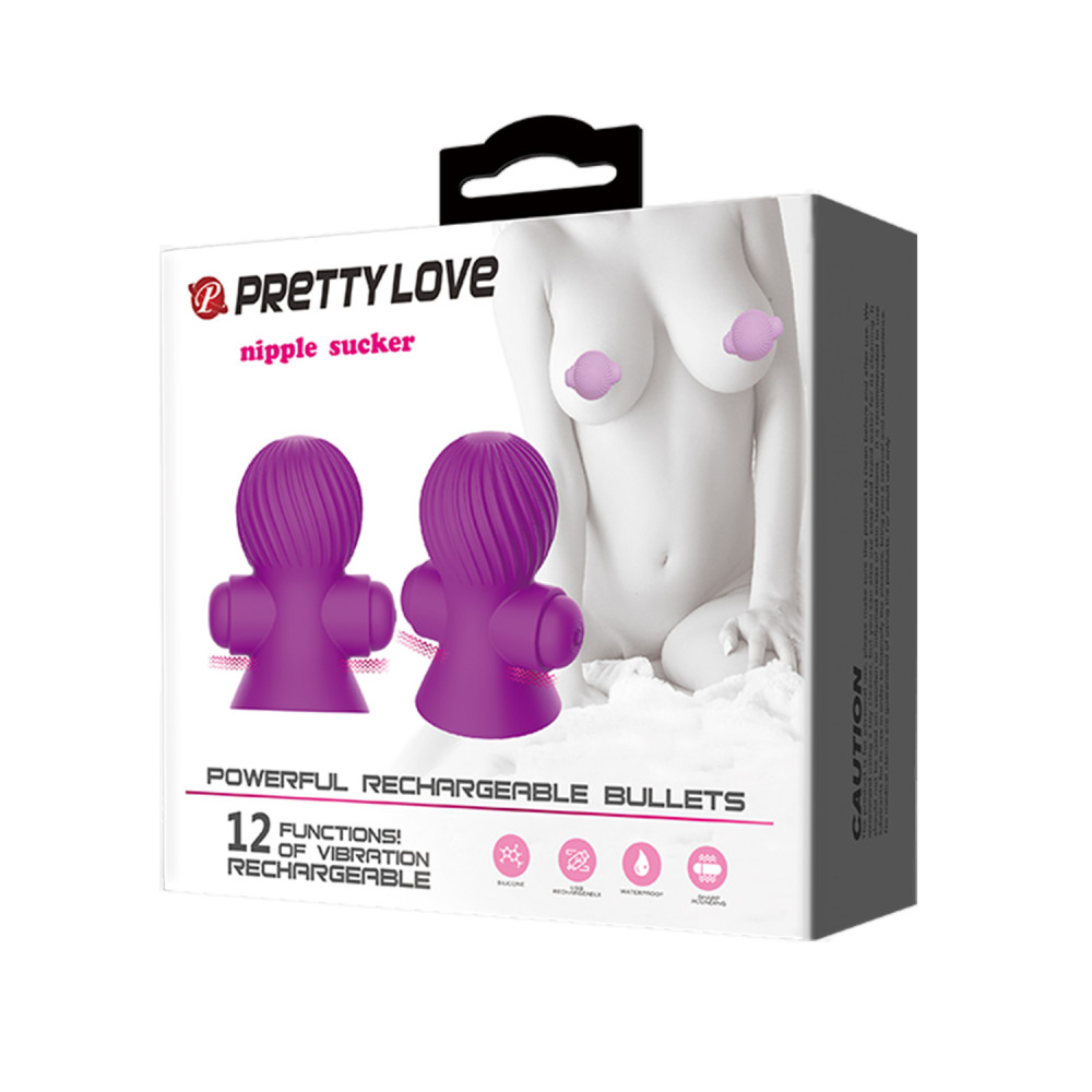  - Вібростимулятори для сосків PRETTY LOVE Nipple Sucker,фіолетові 9