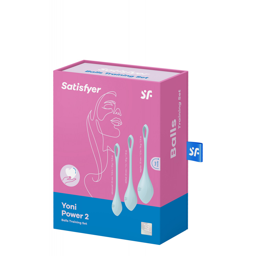 Вагинальные шарики - T360189 Набор вагинальных шариков Satisfyer Yoni Power 2 light blue 3