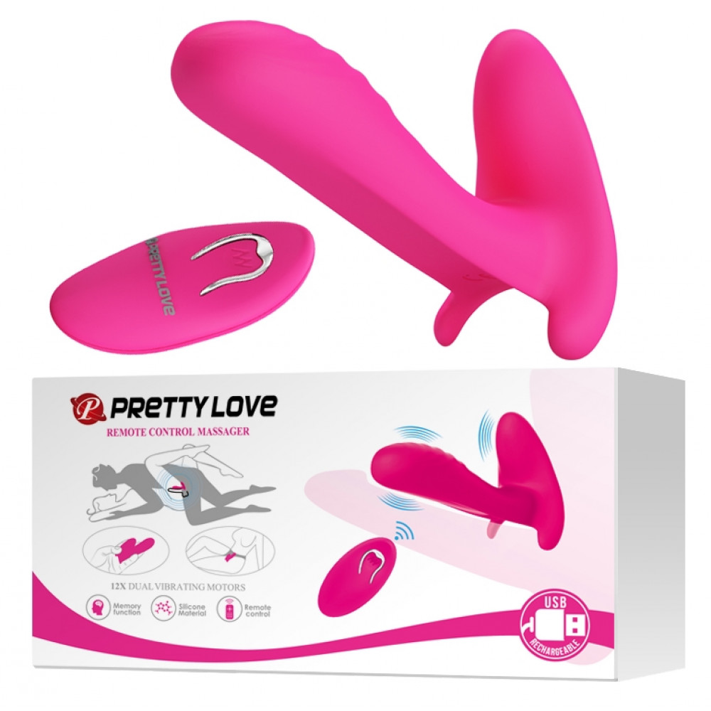 Вибратор - Вибробабочка с стимулятором клитора PRETTY LOVE - Remote Control Massager, BI-014850W-1