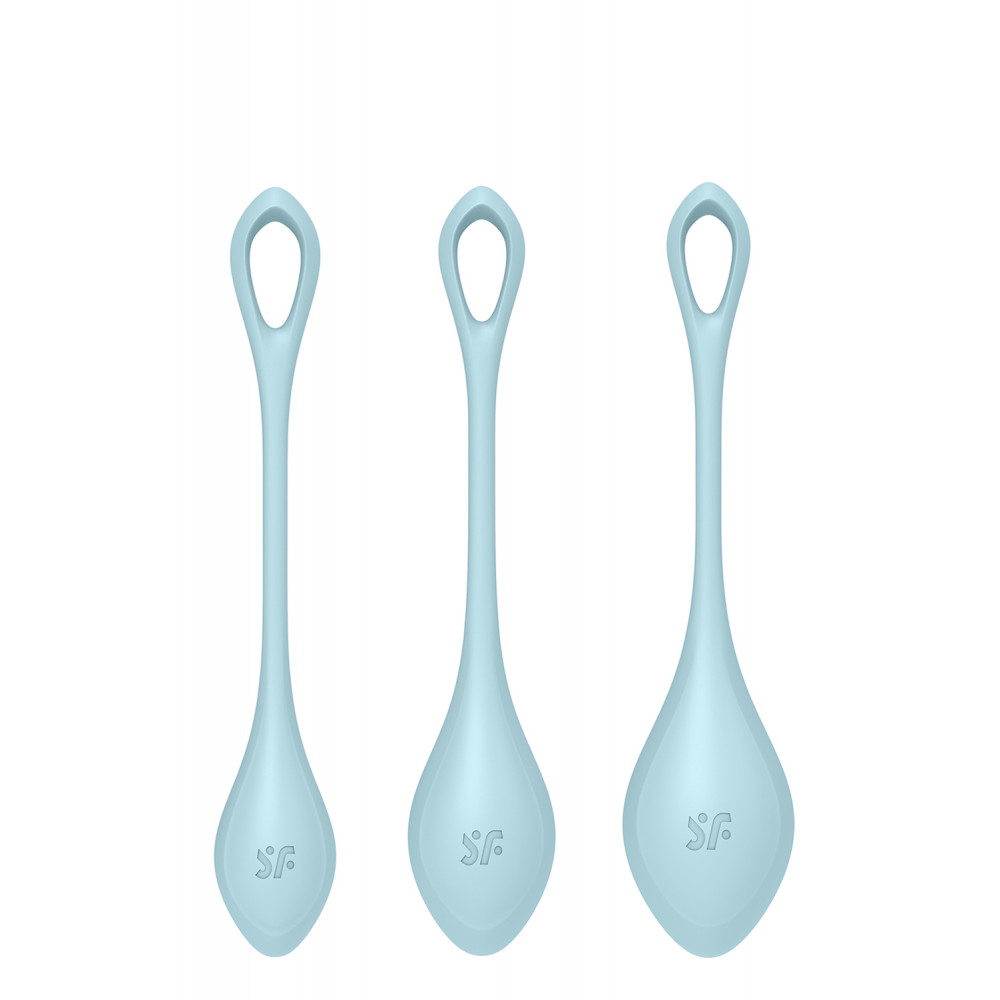 Вагинальные шарики - T360189 Набор вагинальных шариков Satisfyer Yoni Power 2 light blue