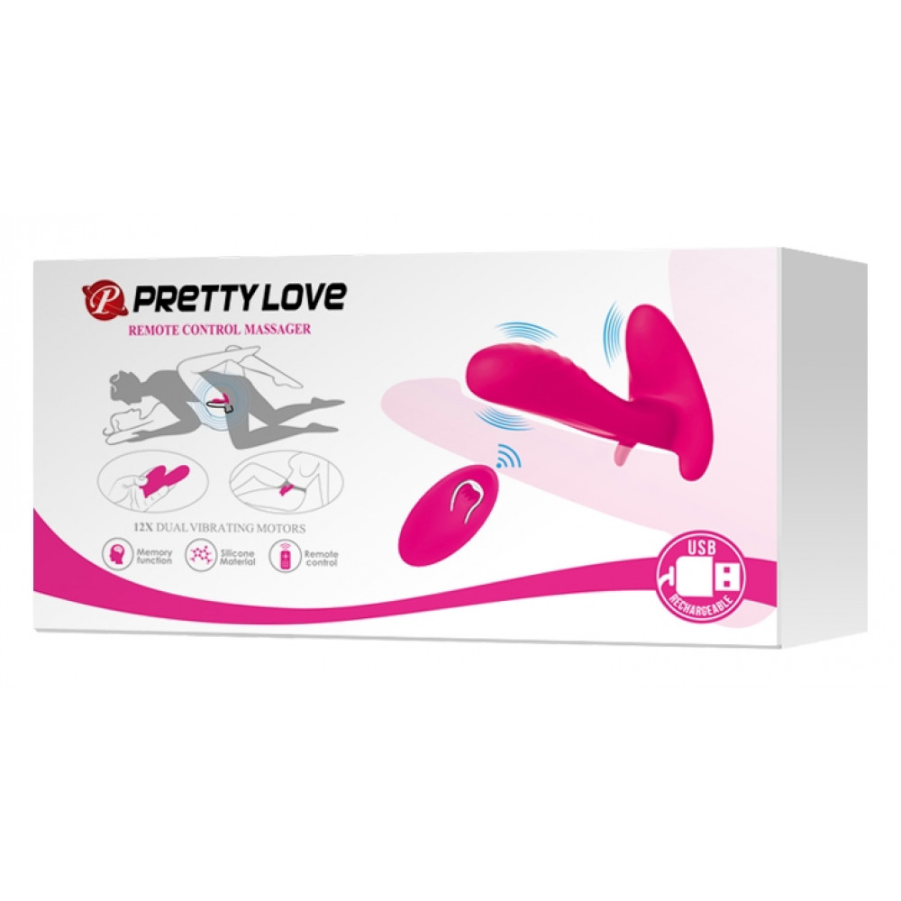 Вибратор - Вибробабочка с стимулятором клитора PRETTY LOVE - Remote Control Massager, BI-014850W-1 1