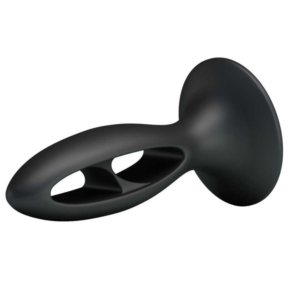 Анальні іграшки без вібрації - Анальна пробка з присоскою Fabulous Silicone, чорна 3