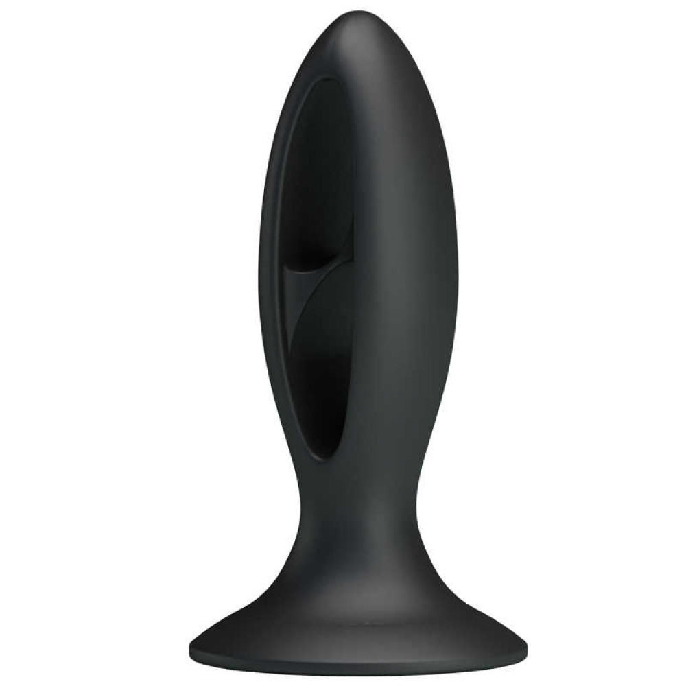 Анальні іграшки без вібрації - Анальна пробка з присоскою Fabulous Silicone, чорна 2