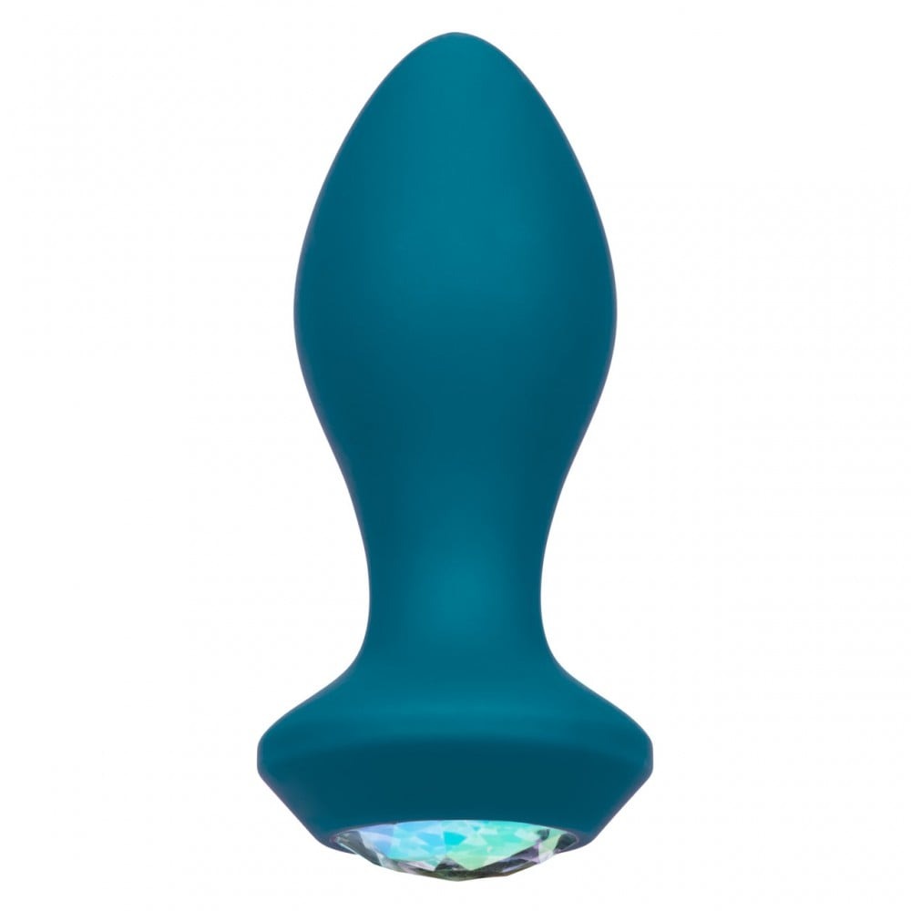 Секс игрушки - Анальная пробка с вибрацией Vibrating Crystal Probe Голубая California Exotic 7
