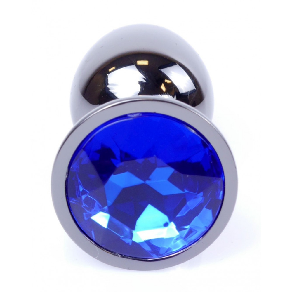 Анальные игрушки - Анальная пробка Boss Series - Jewellery Dark Silver PLUG Dark Blue S, BS6400032 7