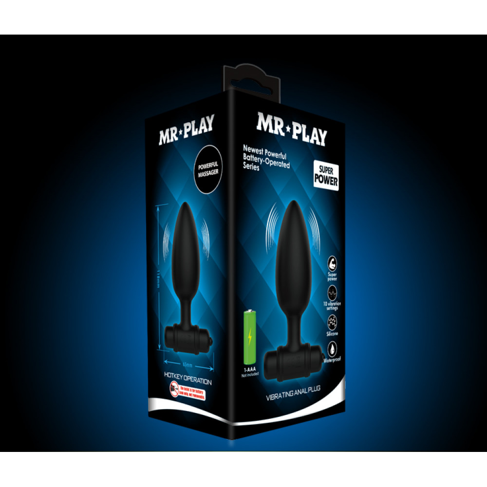  - Анальний стимулятор з вібрацією Mr. Play - Super Power Vibrating Anal Plug, BI-040107-MR 11