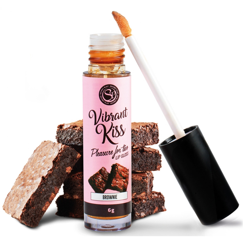  - Блиск для губ з ефектом вібрації Secret Play - LIP GLOSS Vibrant Kiss Brownie, 6 грам