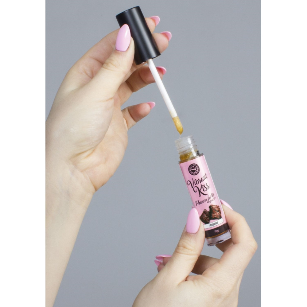  - Блиск для губ з ефектом вібрації Secret Play - LIP GLOSS Vibrant Kiss Brownie, 6 грам 2