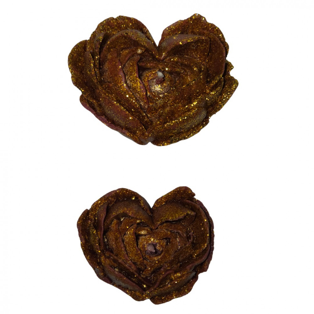 Різне - Свічка низькотемпературна у вигляді троянди з глітером GlowKink бордова, М 38