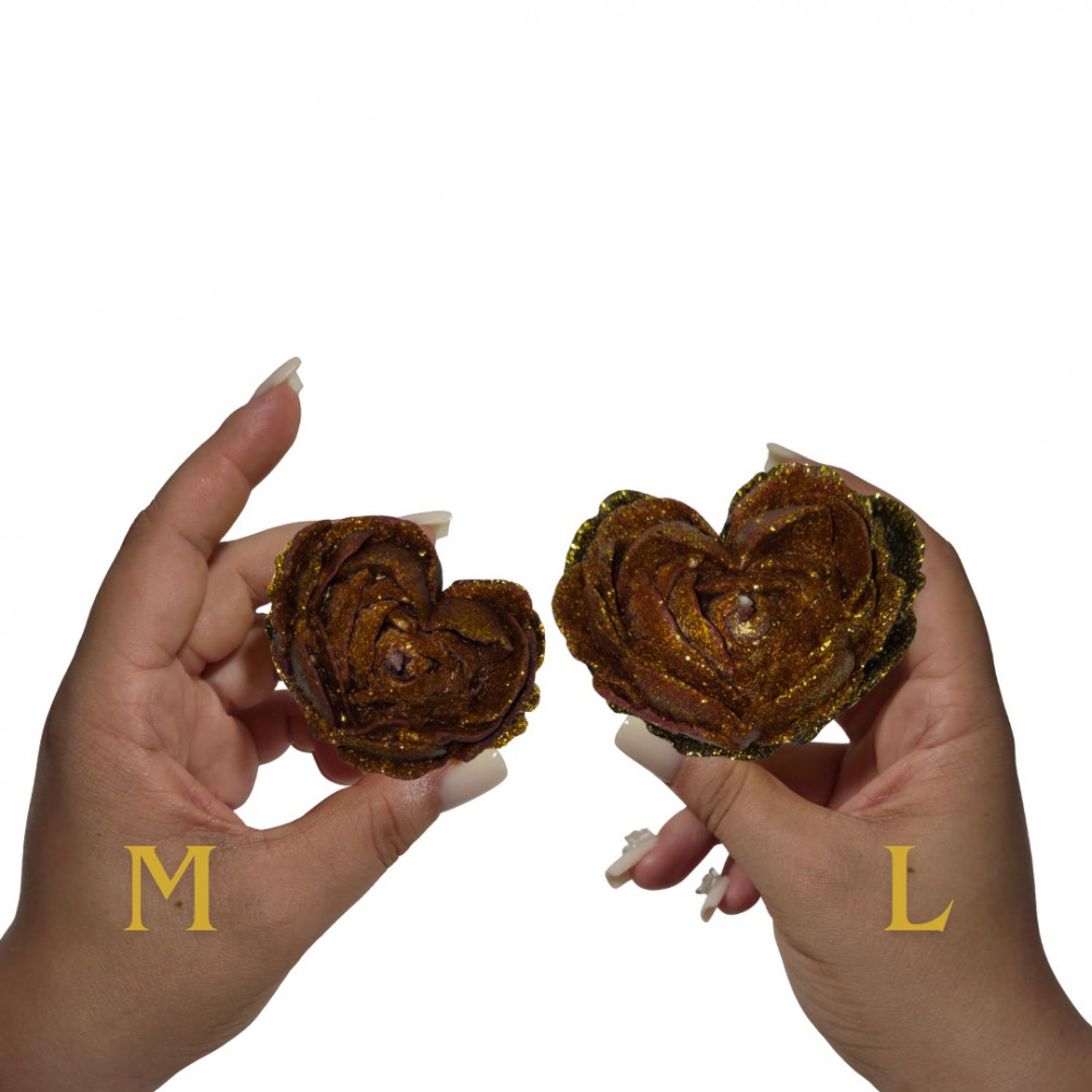 Різне - Свічка низькотемпературна у вигляді троянди з глітером GlowKink бордова, М 41