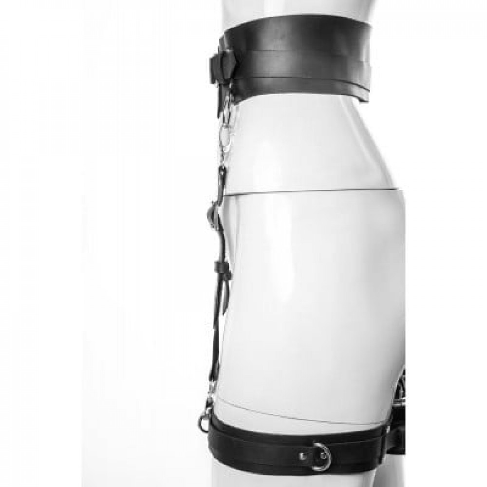 Різне - Гартери широкі з пряжками G4.1 Candy Hero, екошкіра, ручна робота, чорні, OS 2