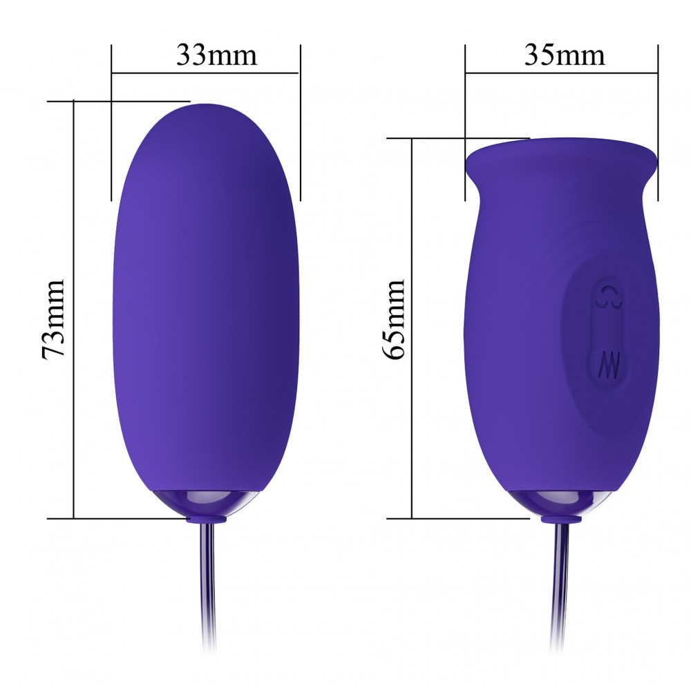 Різне - Гнучкий стимулятор віброяйце + стимулятор клітора PRETTY LOVE - Daisy Youth, BI-014749L 4