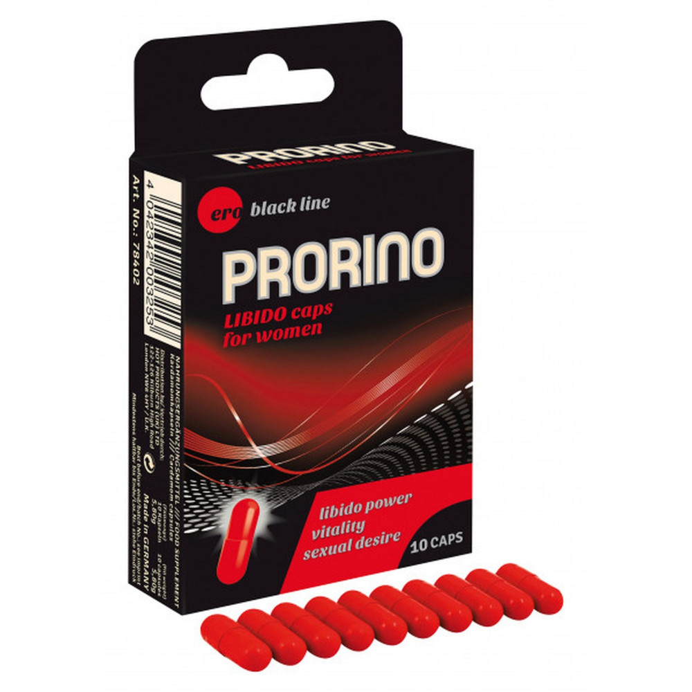 Лубриканты - Капсулы женские PRORINO Premium для повышения либидо (цена за упаковку, 10 капсул)